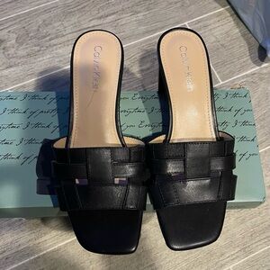 Calvin Klein Black Women's Slide Sandals